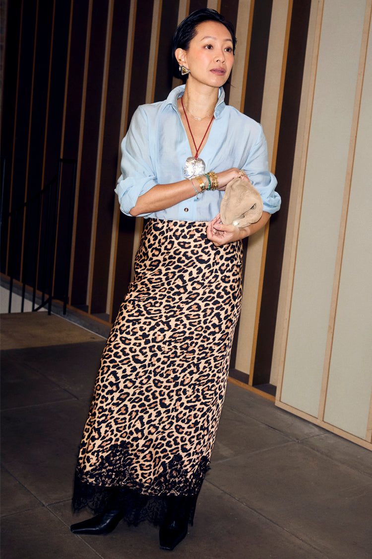 Leopard Lace Maeva Midi Skirt