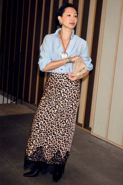 Leopard Lace Maeva Midi Skirt